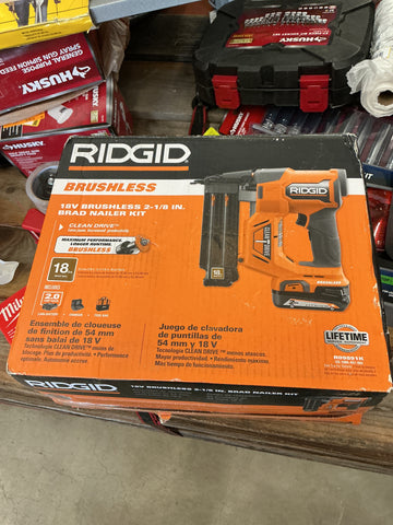 Rigid 2 1/8” Brad Nailer Kit Brushless R09891K