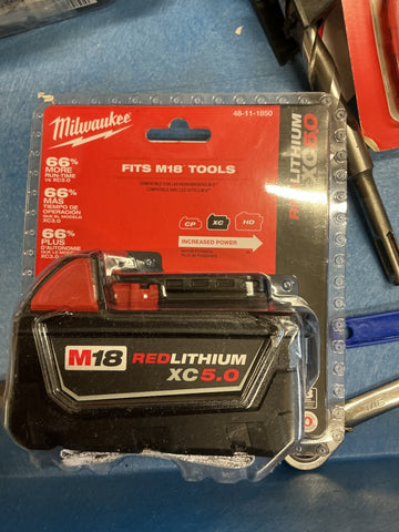 Milwaukee XC5.0 battery pack red lithium