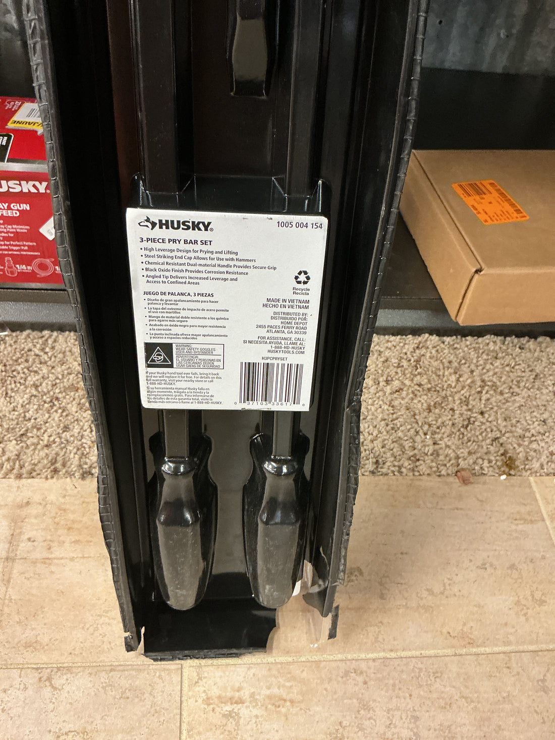 Husky 3 pc pry bar set
