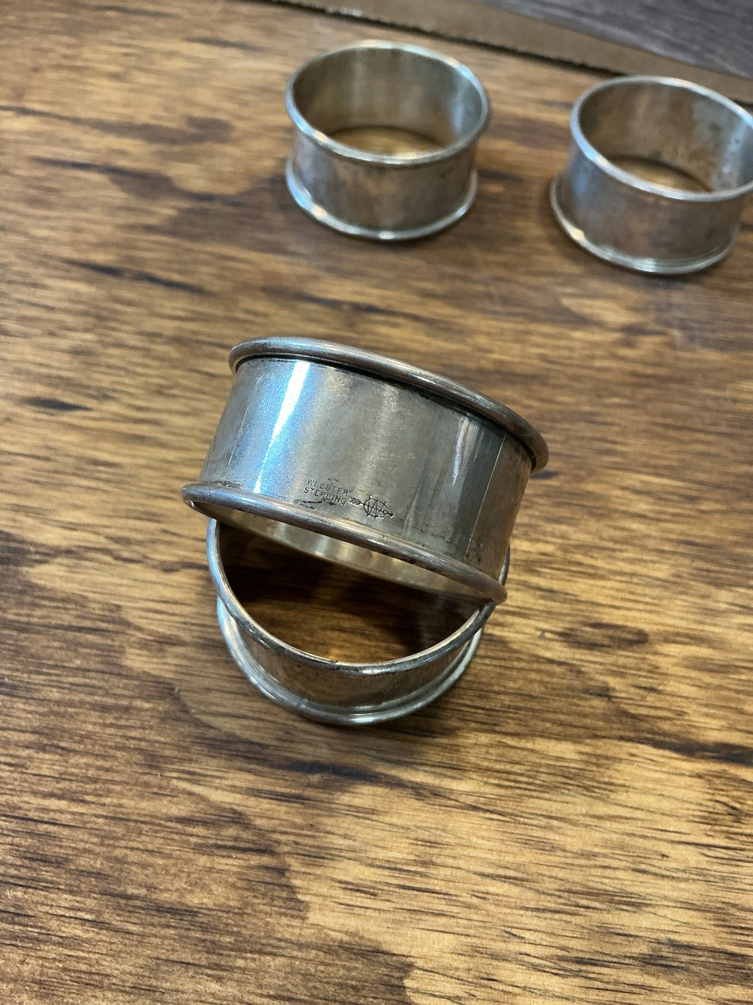 Webster Silver Napkin Rings - Set of 4