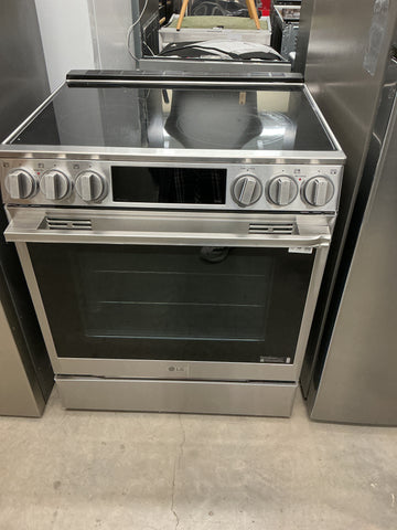 LG 6.3 cu ft Electric Slide in Range with ProBake Convection LSEL6337XE Caraway  , 29 7/8”Wx37 1/4”Hx29 5/16”D
