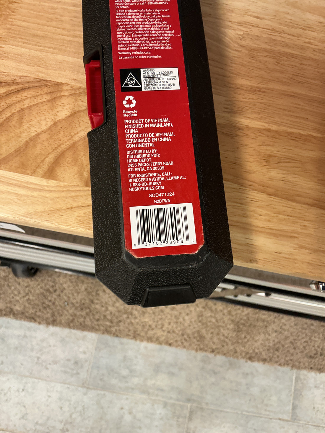 Husky 1/2" drive torque wrench H2DTWA