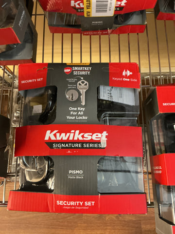 Kwikset Pismo round rose matt black