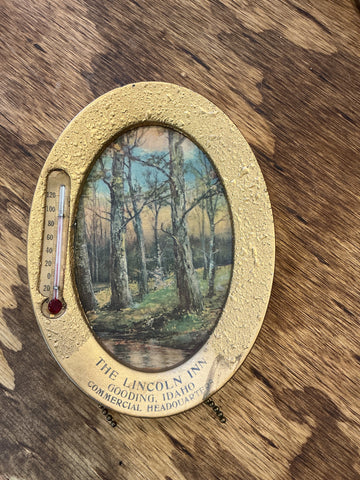 Vintage Thermometer - The Lincoln Inn Gooding Idaho 5.5" x 7.5"