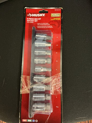 Husky 9 pc hex bit socket set