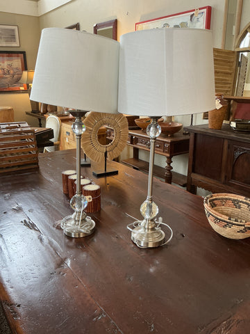 Lamp with crystal ball base