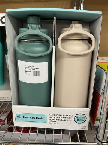ThermoFlask 32 oz Leakproof Insulated Stainless Steel Bottle, 2-pack