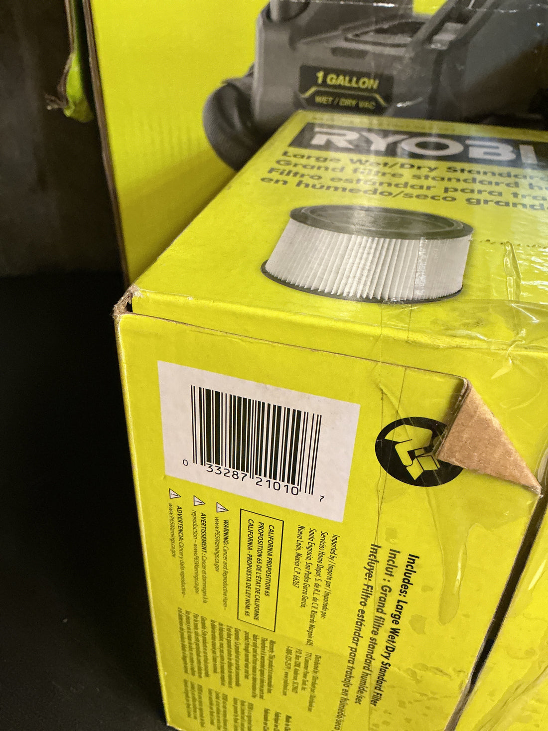Ryobi large wet/dry standard filter