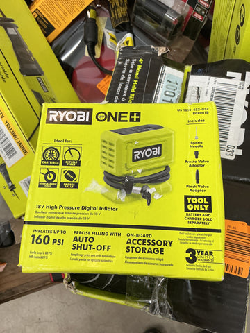 Ryobi high pressure digital inflator 18v PCL001B