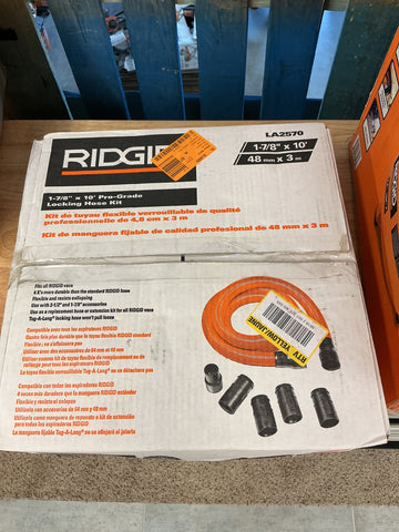 Rigid 1 7/8x10’ pro grade locking hose kit