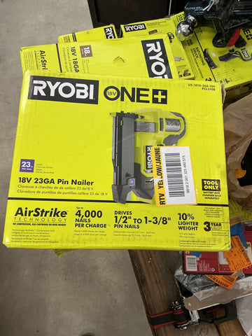 Ryobi 23 ga Pin Nailer 18v PCL310B