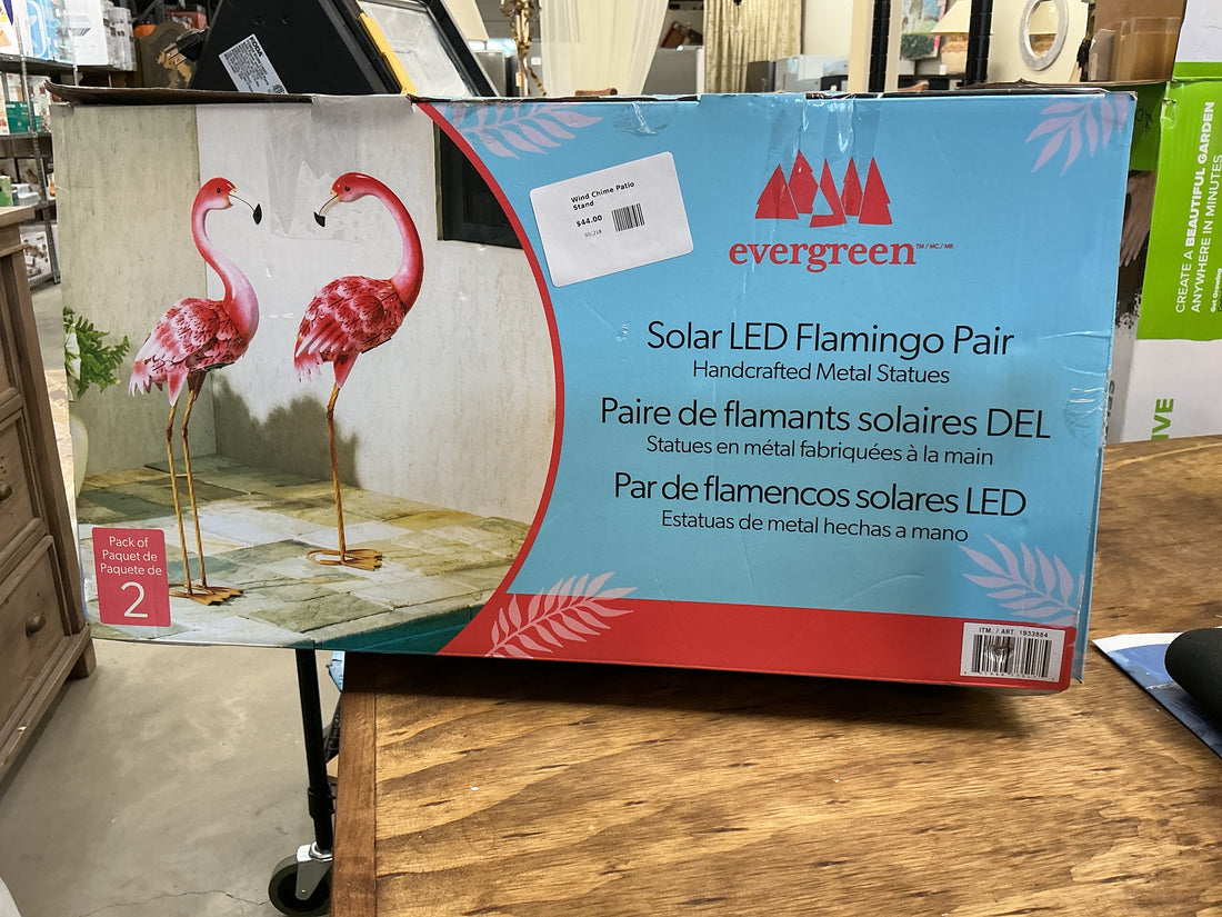 Solar LED Flamingo Pair
