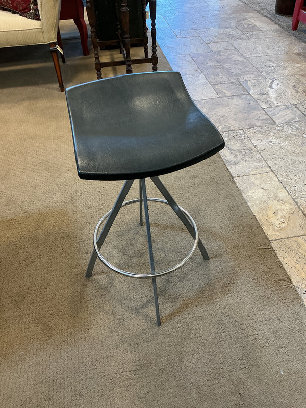 Chrome w/ Black Leather Seat  Stools