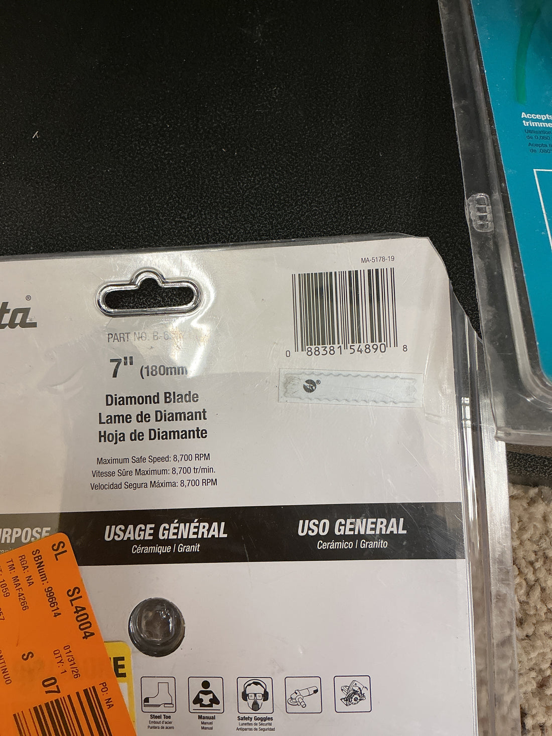 Makita 7” diamond blade