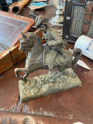 Buffalo Bill Cast Spelter Statue 3.5"W x 10"H