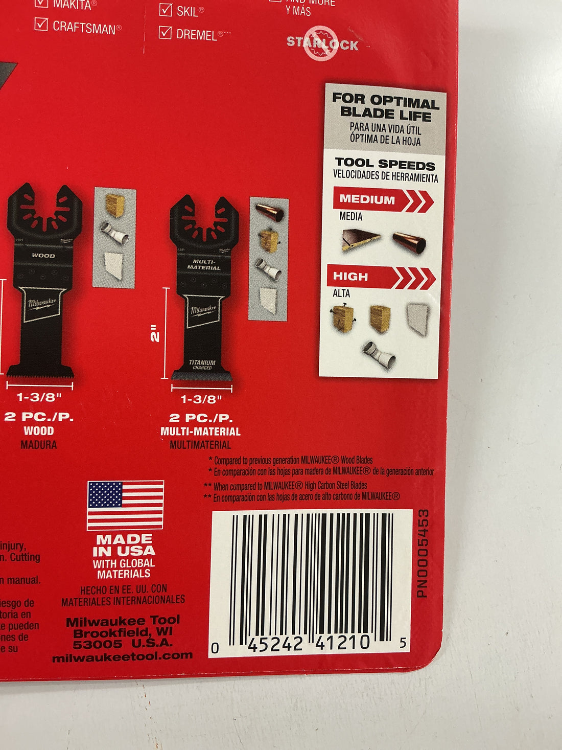 Milwaukee 5 pc Multi-Tool Blade set 49-25-1140W