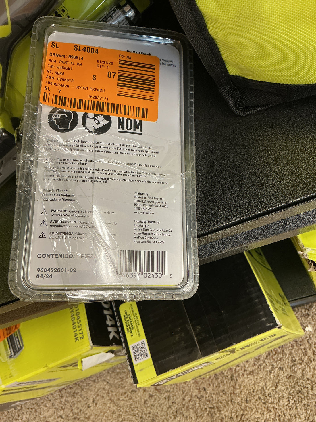 Ryobi pressure washer 5 in 1 nozzle