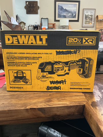 Dewalt Brushless 3 Speed Oscillating Multi-Tool Kit DCS356C1
