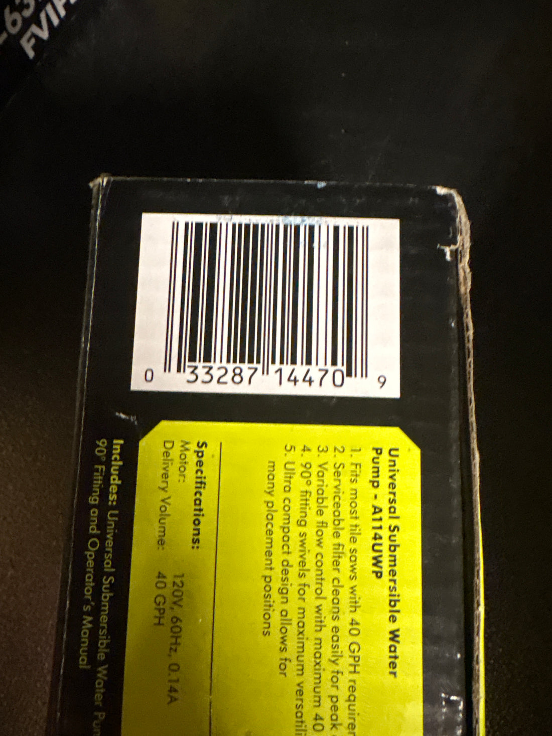 Ryobi universal submersible water pump
