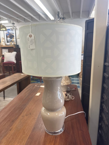 Taupe ceramic lamp