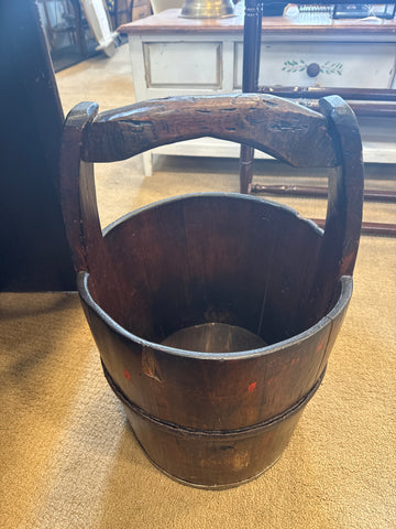 Wood slat water bucket