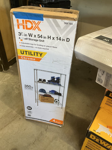 HDX 36”W x 54”H x 14”D Utility 4 shelf unit