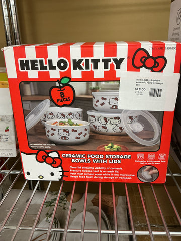Hello Kitty 8-piece ceramic food storage set