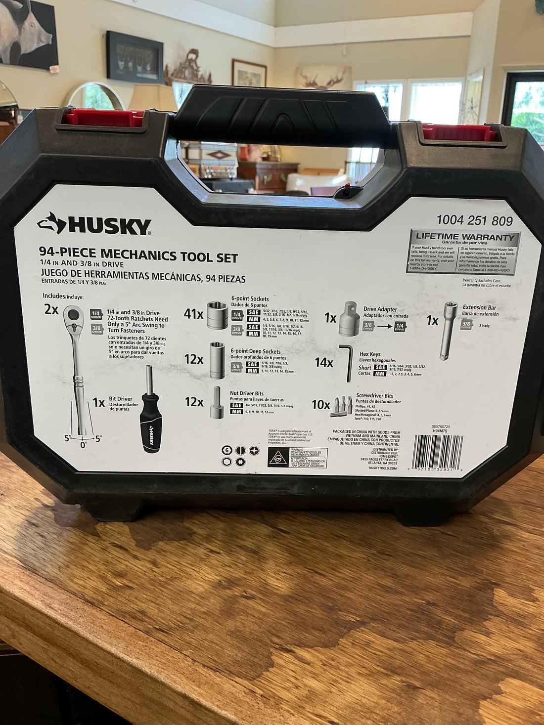 Husky 94 pc mechanics tool set MISSING 2 Sockets