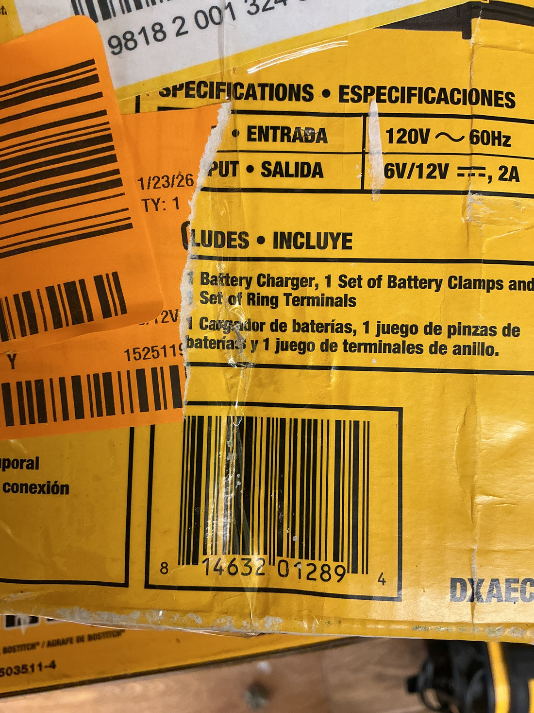 Dewalt 6 1/2 volt 2 amp battery charger dxaec2