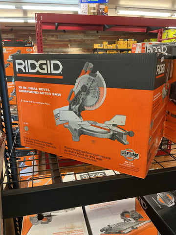 Rigid 10” dual bevel compound miter saw