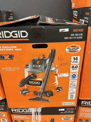 Rigid used 14 gal vac HD1400