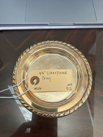 4 1/2” silver plated tray