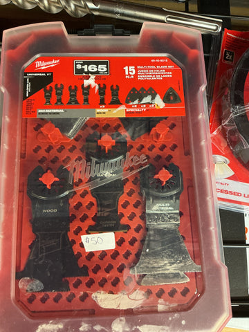 Milwaukee 15 pc multi tool blade set (2 used)
