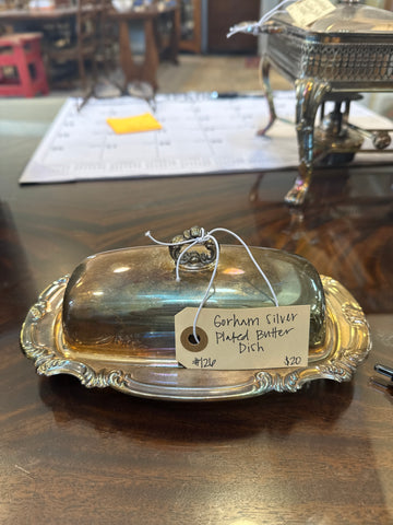 Gotham Silver plated butter dish