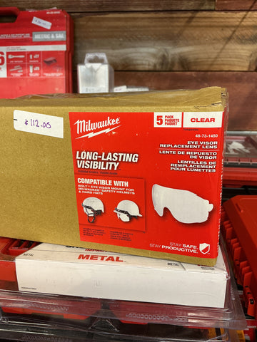 Milwaukee 5 pack eye visor replacement lens
