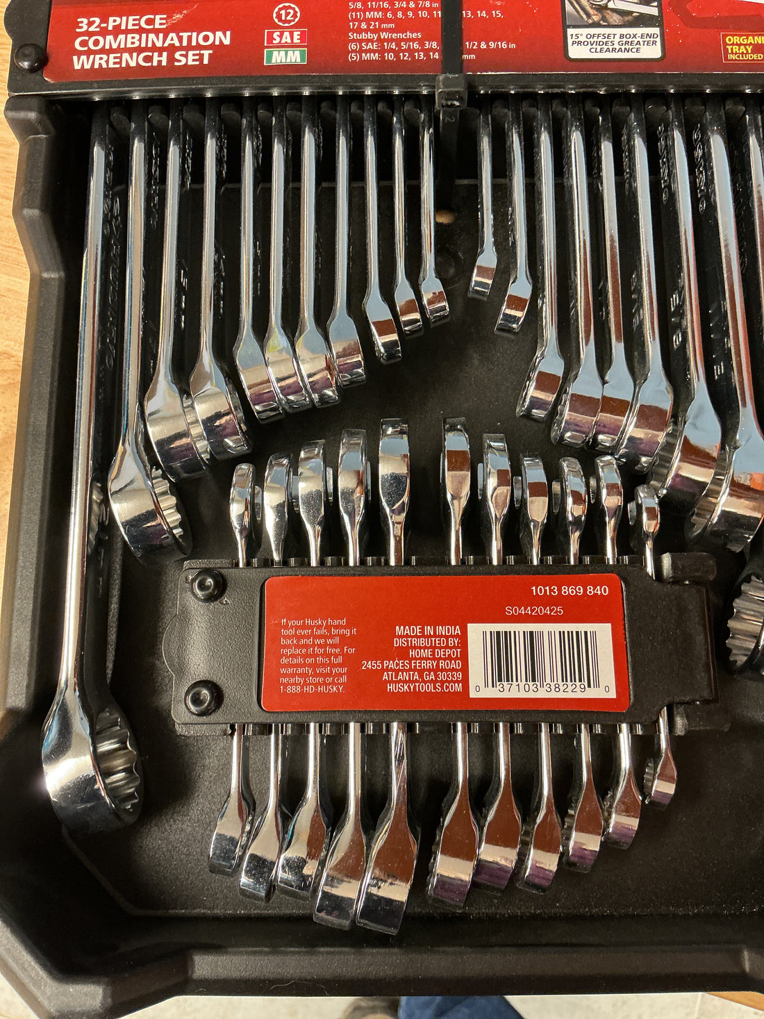 Husky 32 pc combination wrench set