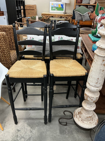 Black Woven Stools