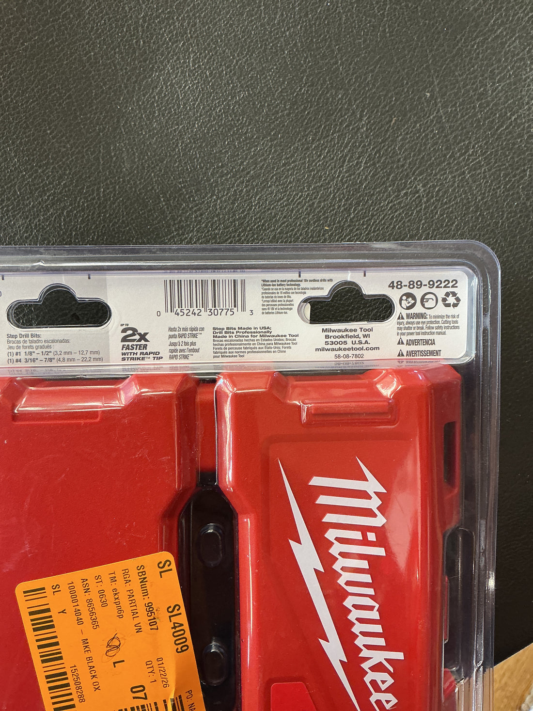 Milwaukee 10 pc Black oxide drill bits