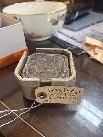 Vintage Hand Carved Coasters