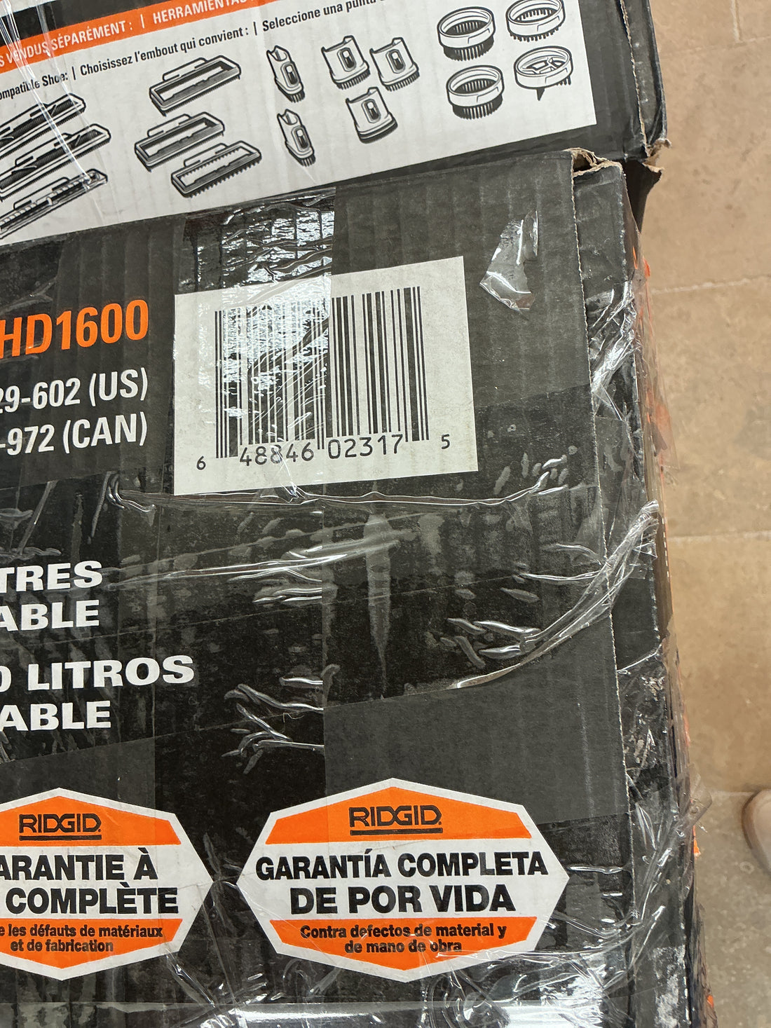 Rigid 16 gal vac HD1600