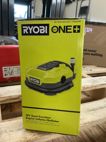 Ryobi Digital inflator/deflator 18v dual function PCL031B