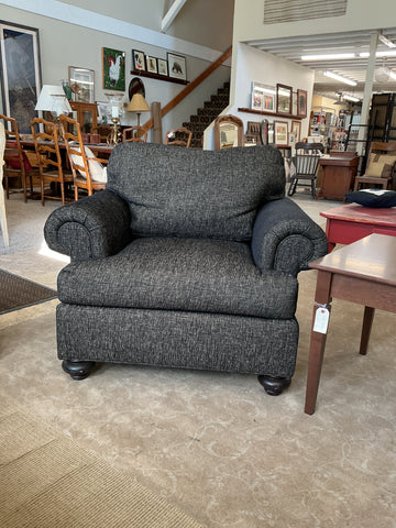 Black Tweed Henredon Chair, Large