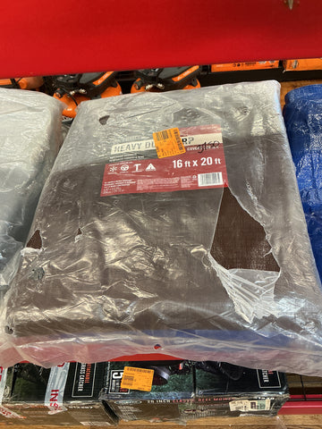 Everbilt 16x20 brown/silver heavy duty tarp