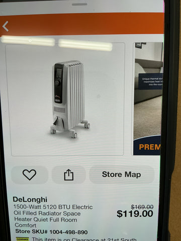 DeLonghi 1500 Watt Oil Filled Radiator